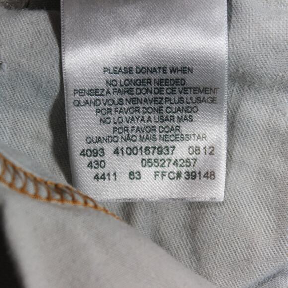 Levi’s Jeans Mens 33x32 Blue 527 Slim Bootcut Distressed Frayed Hem - Picture 12 of 12